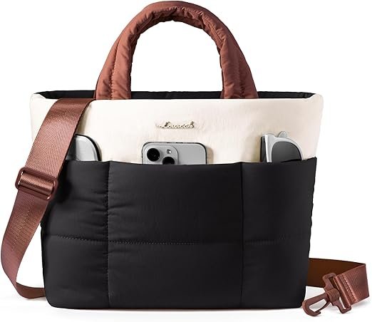 Small Tote Bags for Women, Puffer Purse and Handbags, Mini Crossbody Puffy Top Handle Shoulder Satchel Bag